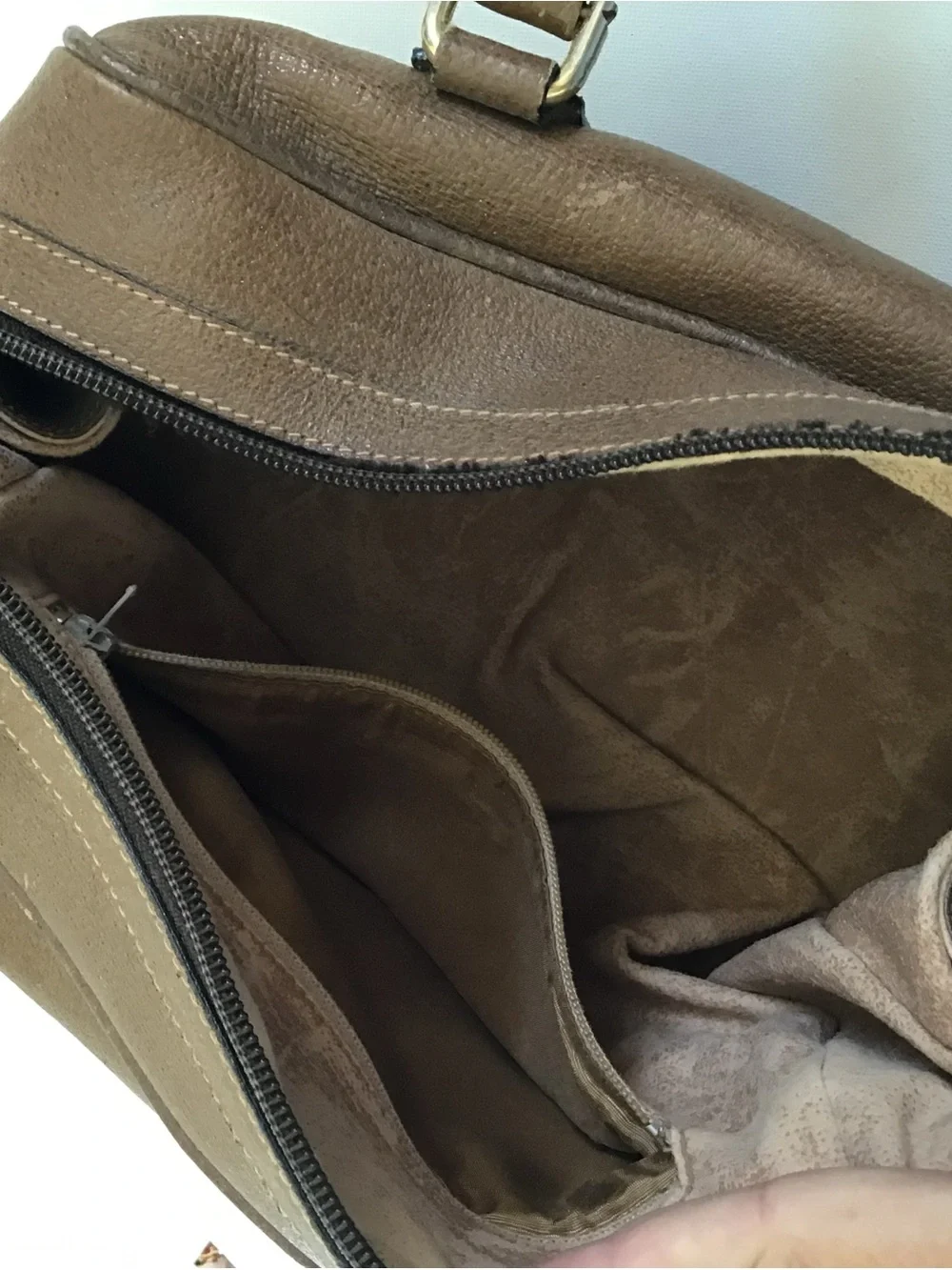 Vintage Gucci Plus Brown Leather Satchel Handbag Italy - Picture 10 of 16